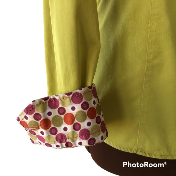 Cafe Blu Olive Button Front Shirt - Picture 8 of 8